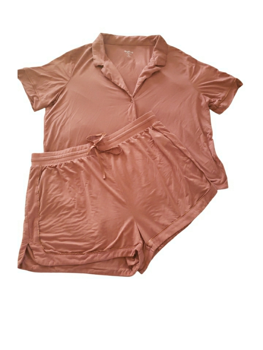 GAP Women's Two-Piece Short Pajama Set in Dusty Rose